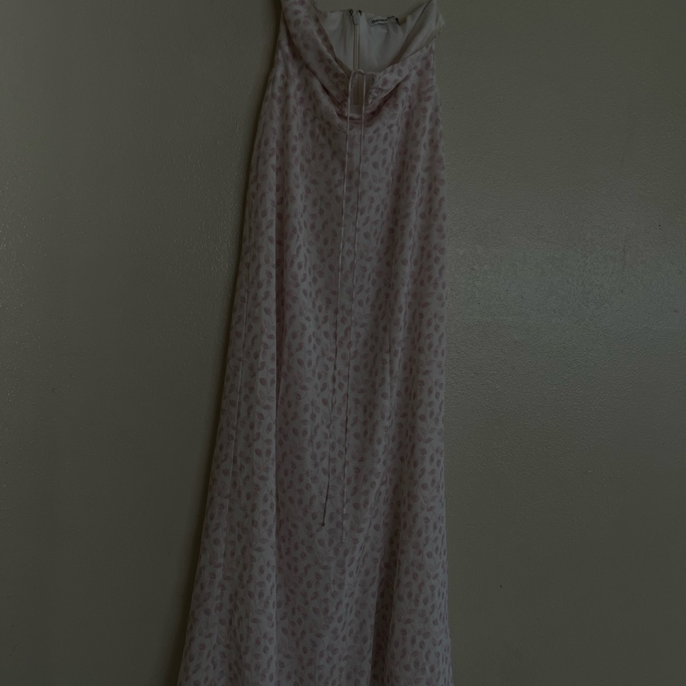 Pink flower pedal Print Maxi Dress